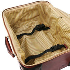 TL Voyager - Valise verticale en cuir avec 4 roulettes