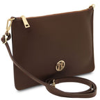 Diva - Leather clutch with chain strap