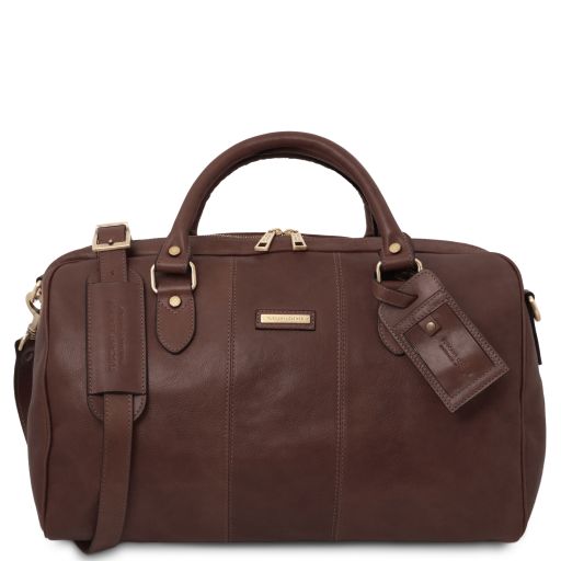 Lisbona - Travel leather duffle bag - Small size