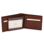 Elégant portefeuille en cuir pour homme 3 volets