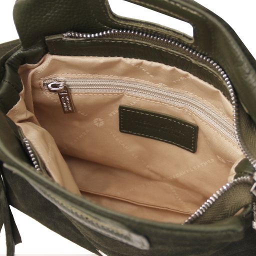 Nomade - Suede leather fringe clutch