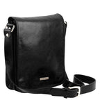 TL Messenger - Two compartments leather shoulder bag