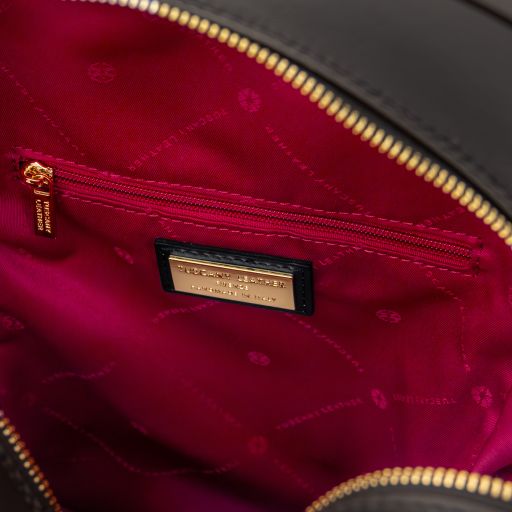 Dedalo - Woven printed leather backpack