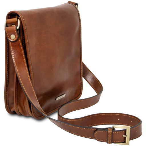 TL Messenger - Sac bandoulière en cuir 2 compartiments