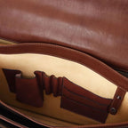 Cremona - Leather briefcase 3 compartments
