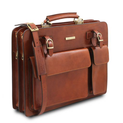 Venezia - Leather briefcase 2 compartments