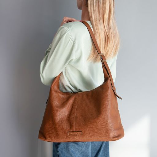 PLENIA — Oversized Leather Shopper Bag
