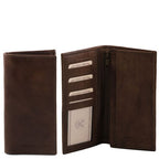 Exclusive vertical 2 fold leather wallet for men