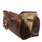 Lisbona - Travel leather duffle bag - Small size