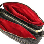 Dedalo - Sac bandoulière en cuir imprimé tressé