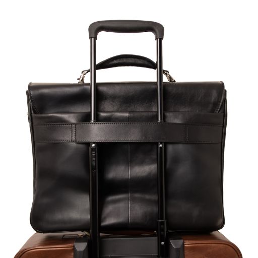 Alessandria - Leather multi compartment TL SMART laptop briefcase