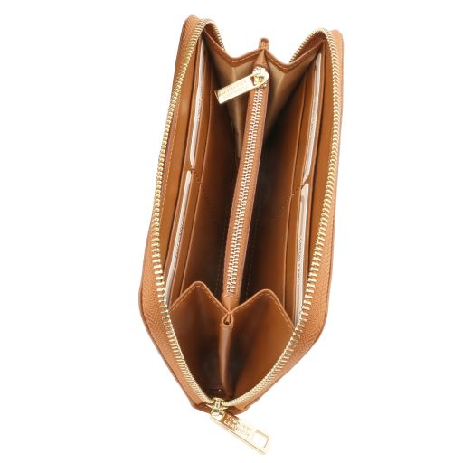 Venere - Elégant Portefeuille en cuir entièrement zippée