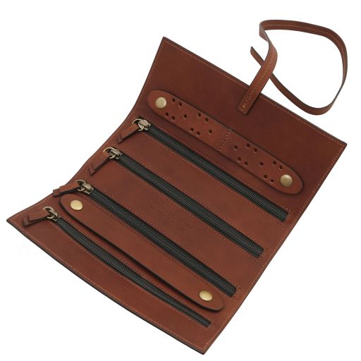 VELORIA – Italian Leather Jewellery Roll