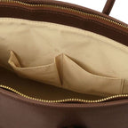 TL Bag - Leather handbag with golden hardware
