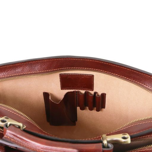 Venezia - Leather briefcase 2 compartments