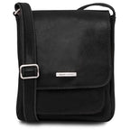 Jimmy - Leather crossbody bag for men with front pocket