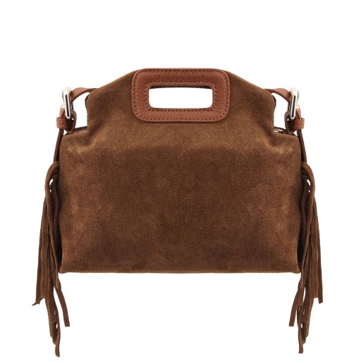 Nomade - Suede leather fringe clutch