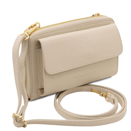 Urania - Portefeuille/supporte pour téléphone en cuir avec bandoulière Secondary image