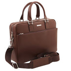Torino - Saffiano leather laptop briefcase