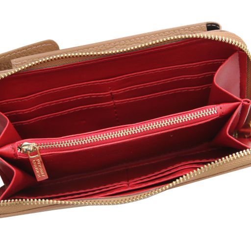 TL Bag - Portefeuille/supporte pour téléphone en cuir avec bandoulière