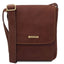 John - Leather crossbody bag for men with front zip