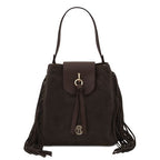 Nomade - Suede leather fringe shoulder bag