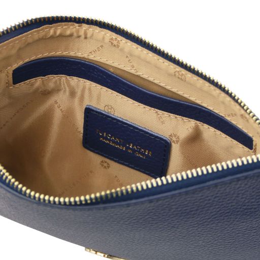 Diva - Leather clutch with chain strap