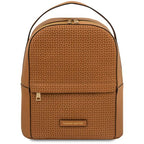 Dedalo - Woven printed leather backpack