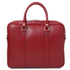 Prato - Elégante serviette pour portable en cuir Saffiano