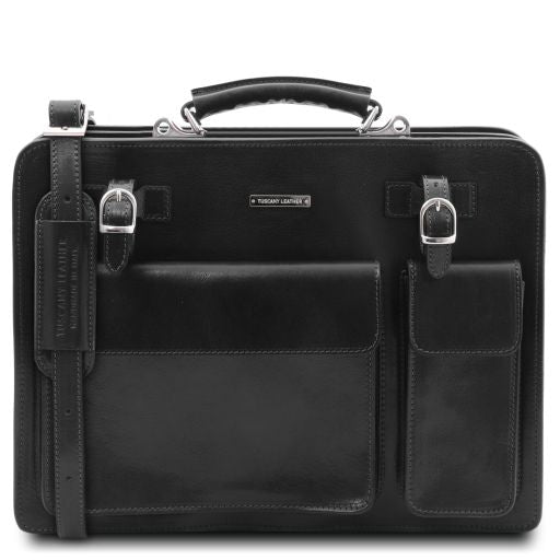 Venezia - Leather briefcase 2 compartments