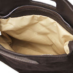 Nomade - Suede leather fringe clutch