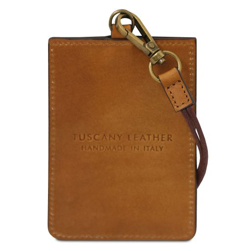 Porte-badge en cuir