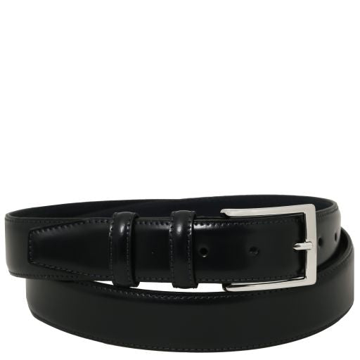 Elegant brushed leather belt 35mm