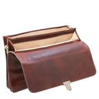 Assisi - Cartable en cuir avec 3 compartiments