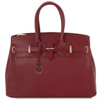 TL Bag - Leather handbag with golden hardware