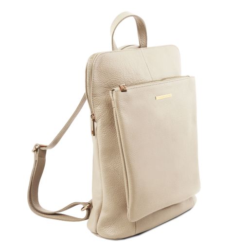 TL Bag - Sac à dos pour femme en cuir souple