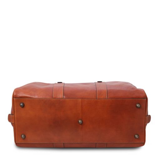 TL Voyager - Leather travel bag with front pocket