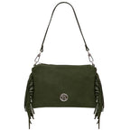 Nomade - Sac à main en cuir daim et franges