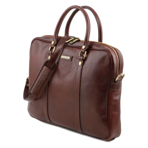 Prato - Elégante serviette pour portable en cuir