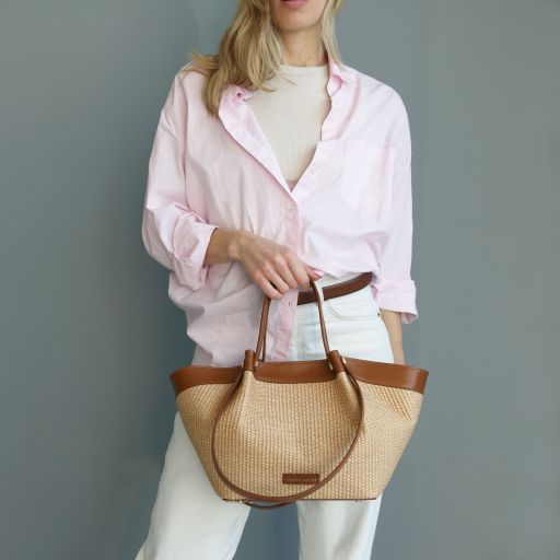 SOLEIL — Raffia Shopping Bag