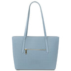Dedalo - Sac shopping en cuir imprimé tressé