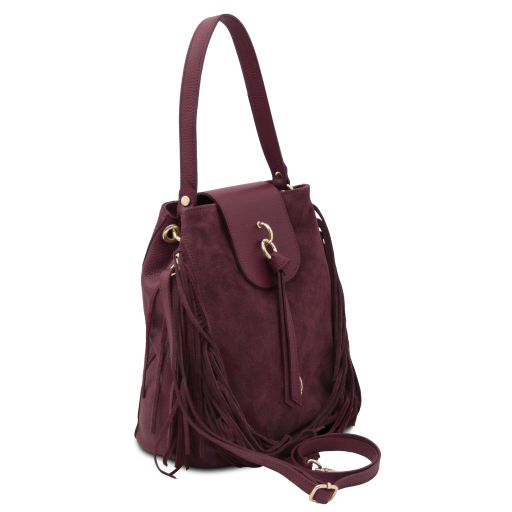 Nomade - Suede leather fringe shoulder bag Secondary image