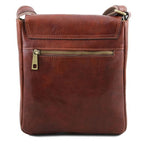 John - Leather crossbody bag for men with front zip