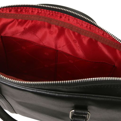 Prato - Elégante serviette pour portable en cuir Saffiano