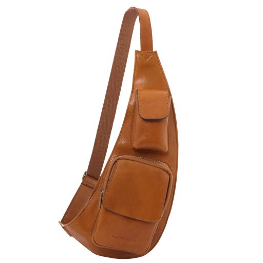 Leather crossover bag