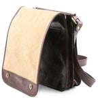 TL Messenger - Two compartments leather shoulder bag