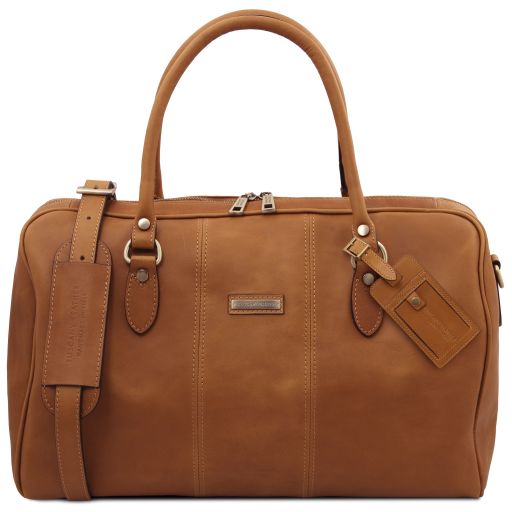 Lisbona - Travel leather duffle bag - Small size