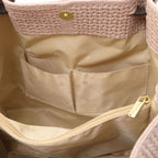 TL KeyLuck - Sac shopping en cuir imprimé tressé
