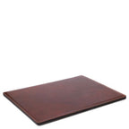 Leather desk pad with inner compartment