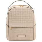 Dedalo - Woven printed leather backpack